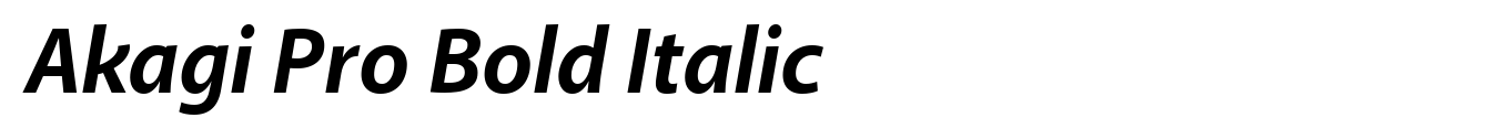 Akagi Pro Bold Italic